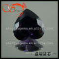 decorative purple heart shape memorial stone cubic zirconia(CZHT-5x5-0078)